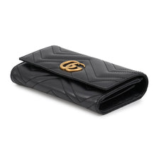 Load image into Gallery viewer, GUCCI GG Marmont continental wallet Black443436 Leather