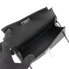 将图像加载到图库查看器中,HERMES Mini Kelly 2 Black Epsom