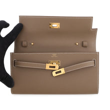 Load image into Gallery viewer, HERMES Kelly wallet long to go Etoupe Epsom