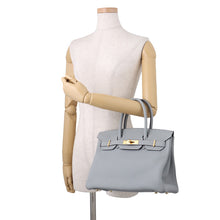 Load image into Gallery viewer, HERMES Birkin Blue Gacier Togo Leather Size 30