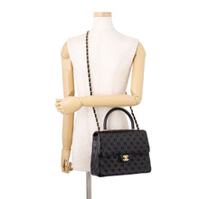 Load image into Gallery viewer, CHANEL Cross-stitch 2-way Handbag BlackA98724 Lambskin