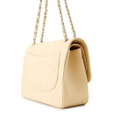 Load image into Gallery viewer, CHANEL Matelasse W Flap ChainShoulder Bag BeigeA58600 Caviar Leather Size 30