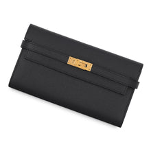 Load image into Gallery viewer, HERMES Kelly wallet long Black Epsom