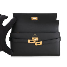 Load image into Gallery viewer, HERMES Kelly wallet long Black Epsom