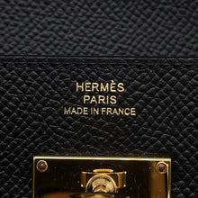 Load image into Gallery viewer, HERMES Kelly wallet long Black Epsom