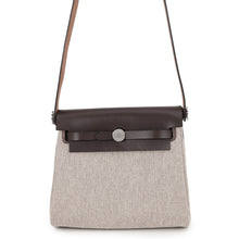 将图像加载到图库查看器中,HERMES Herbag zip Ecru/Ebene Toile H Vache Hunter Leather Size Mini