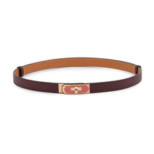 Load image into Gallery viewer, HERMES Kelly Belt Size 18 Bordeaux/Rose Azalee Epsom