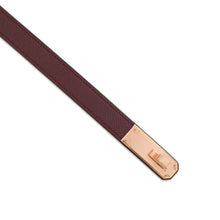 Load image into Gallery viewer, HERMES Kelly Belt Size 18 Bordeaux/Rose Azalee Epsom