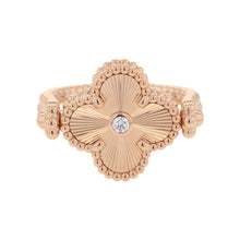 Load image into Gallery viewer, Van Cleef & Arpels Vintage Alhambra Reversible Ring Size 52/#12VCARPGV552/VCARPGV500 18K Pink Gold