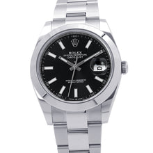 Load image into Gallery viewer, ROLEX Datejust 41 W41mm Stainless Steel Black Dial126300