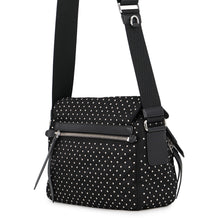 Load image into Gallery viewer, PRADA Triangle Logo Studded Shoulder Bag Black1BD382 Nylon