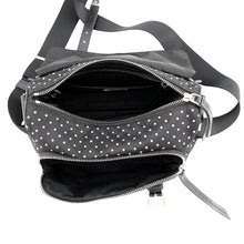 Load image into Gallery viewer, PRADA Triangle Logo Studded Shoulder Bag Black1BD382 Nylon