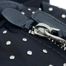 Load image into Gallery viewer, PRADA Triangle Logo Studded Shoulder Bag Black1BD382 Nylon
