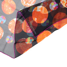 将图像加载到图库查看器中,HERMES Silk Muslin Long Stole Borduk Black/Orange/Multicolor Silk100%