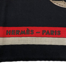 Load image into Gallery viewer, HERMES Giant Square COATHING Size 140 Black/Red/Multicolor Cashmere65% Silk35%