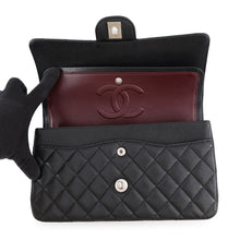 Load image into Gallery viewer, CHANEL Matelasse W Flap ChainShoulder Bag BlackA01112 Caviar Leather Size 25