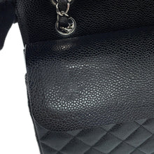 Load image into Gallery viewer, CHANEL Matelasse W Flap ChainShoulder Bag BlackA01112 Caviar Leather Size 25