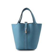 Load image into Gallery viewer, HERMES Picotin Lock New Blue Jean Taurillon Clemence Size PM