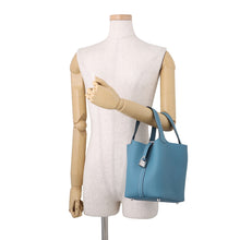 Load image into Gallery viewer, HERMES Picotin Lock New Blue Jean Taurillon Clemence Size PM
