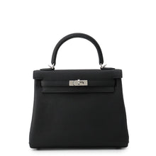 Load image into Gallery viewer, HERMES Kelly Retourne Black Togo Leather Size 25