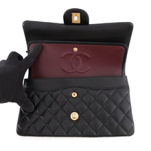 Load image into Gallery viewer, CHANEL Classic Matelasse Double Flap Chain Shoulder Bag BlackA01112-Y01295-94305 Lambskin Size 25