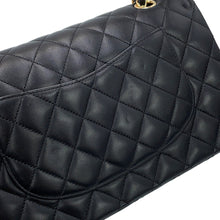 Load image into Gallery viewer, CHANEL Classic Matelasse Double Flap Chain Shoulder Bag BlackA01112-Y01295-94305 Lambskin Size 25