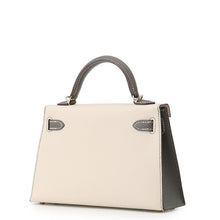 Load image into Gallery viewer, HERMES Mini Kelly 2 SPO Craie/Gris Meyer Epsom
