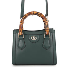 将图像加载到图库查看器中,GUCCI Diana Bamboo Tote Bag Green832936 AAEDB 3020 Leather Size Small