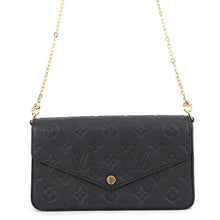 将图像加载到图库查看器中,LOUIS VUITTON Felicie Pochette NoirM82477 Monogram Empreinte Leather