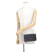 将图像加载到图库查看器中,LOUIS VUITTON Felicie Pochette NoirM82477 Monogram Empreinte Leather