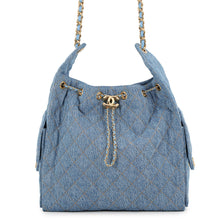 将图像加载到图库查看器中,CHANEL CHANEL25 ChainShoulder Bag BlueAS5311 Denim Size Medium