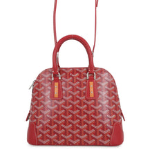 Load image into Gallery viewer, GOYARD Vendome Handbag Red PVC Calf Leather Wood Size Mini