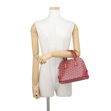 Load image into Gallery viewer, GOYARD Vendome Handbag Red PVC Calf Leather Wood Size Mini