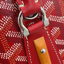 Load image into Gallery viewer, GOYARD Vendome Handbag Red PVC Calf Leather Wood Size Mini