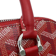 Load image into Gallery viewer, GOYARD Vendome Handbag Red PVC Calf Leather Wood Size Mini