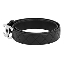 Load image into Gallery viewer, CHANEL CC Logo Belt BlackAAA811 Lambskin Metal Size 75/30