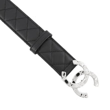 Load image into Gallery viewer, CHANEL CC Logo Belt BlackAAA811 Lambskin Metal Size 75/30