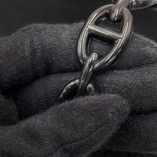 Load image into Gallery viewer, HERMES Island Sandals Black Rubber Size 38