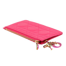 Load image into Gallery viewer, Dior Cannage Card Case Japan Limited Edition Warm FuchsiaS04784NEE_M15F Lambskin