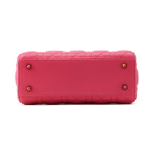 将图像加载到图库查看器中,Dior Lady Dior Canage Warm FuchsiaM05314NEE_M15F Lambskin Size Small