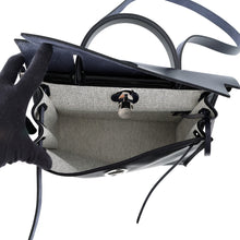 将图像加载到图库查看器中,HERMES Herbag zip Blue Nuit/Black Toile HBerline Vache Hunter Leather Size PM