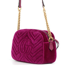 Load image into Gallery viewer, GUCCI GG Marmont ChainShoulder Bag Purple447632 Velvet