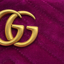 Load image into Gallery viewer, GUCCI GG Marmont ChainShoulder Bag Purple447632 Velvet