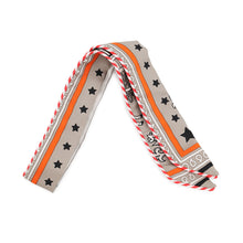 Load image into Gallery viewer, HERMES Twilly Doll Candy HERMES Paris Station Grease Sandle / Orange / Black Silk100%