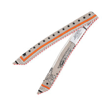 Load image into Gallery viewer, HERMES Twilly Doll Candy HERMES Paris Station Grease Sandle / Orange / Black Silk100%
