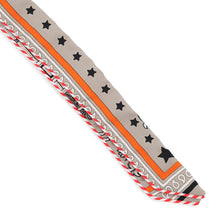 Load image into Gallery viewer, HERMES Twilly Doll Candy HERMES Paris Station Grease Sandle / Orange / Black Silk100%