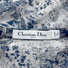 Load image into Gallery viewer, Dior DIORIVIERA Toile de Jouy Collarless Long-Sleeve Shirt Size 38 Blue/White221B54A3846 Cotton100%
