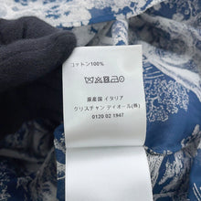 Load image into Gallery viewer, Dior DIORIVIERA Toile de Jouy Collarless Long-Sleeve Shirt Size 38 Blue/White221B54A3846 Cotton100%