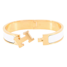 Load image into Gallery viewer, HERMES Clic crack White Metal