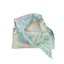 将图像加载到图库查看器中,HERMES Petit H Furoshiki Fauve Le Tropical Blue/Vert/JauneSoufre Silk100% Size PM